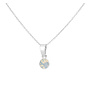 Ketting wit opaal Swarovski kristal hanger - sterling zilver - ARLIZI 2069 - Nala