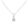 Necklace pink opal Swarovski crystal pendant - sterling silver - ARLIZI 2071 - Nala