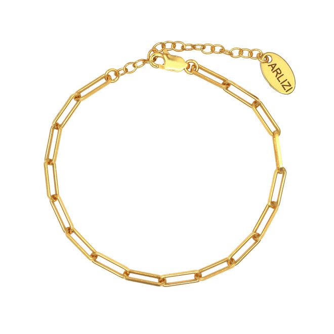 Bracelet large chain links - gold plated - ARLIZI 1935 - Carrie
