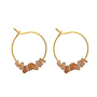Oorbellen oorringen zonnesteen kralen - verguld - ARLIZI 2106 - Jolie
