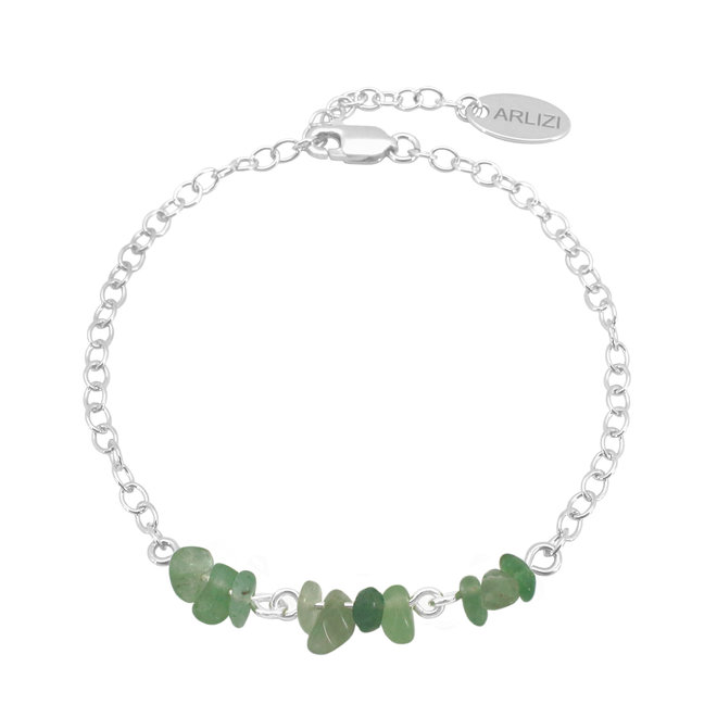 Armband Aventurin-Perlen - Sterling Silber - ARLIZI 2105 - Jolie