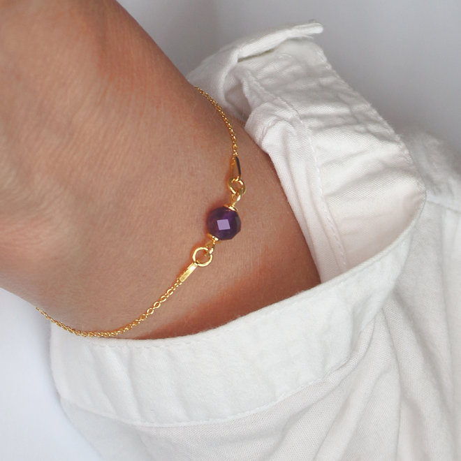 Armband Amethyst - Sterling Silber vergoldet - ARLIZI 2061 - Skylar