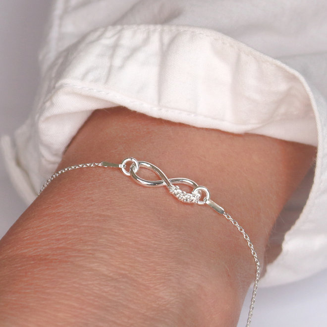 Armband Infinity Symbol Blumen - Sterling Silber - ARLIZI 1319 - Kendal