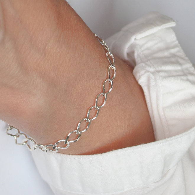 Armband grote rombo schakel - sterling zilver - ARLIZI 2100 - Carrie
