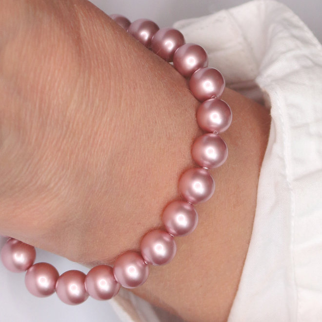 Perlenarmband rosa 8mm - Sterling Silber - ARLIZI 1131 - Noa