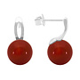 Oorbellen rood carneool oorsteker - sterling zilver - ARLIZI 2112 - Margo