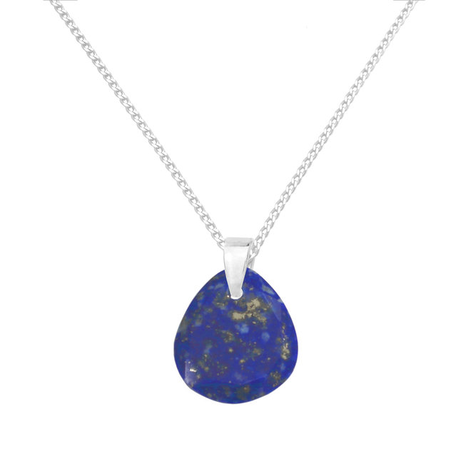 Necklace lapis lazuli 925 silver - 2121