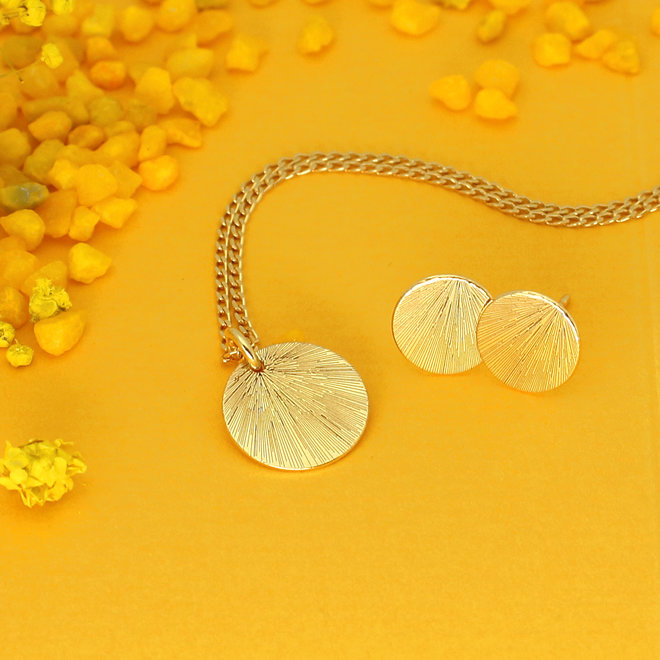 Jewelry set ray of light pendant - gold plated - ARLIZI 2125 - Kendal