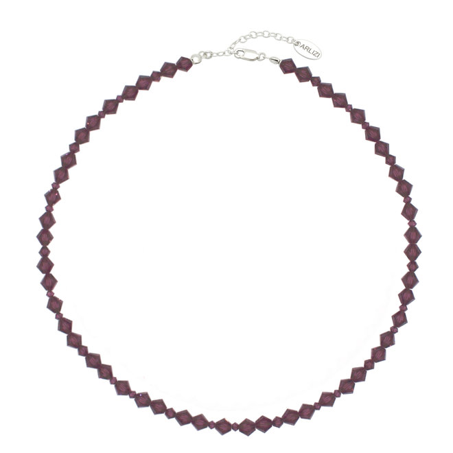 Halskette Amethyst Swarovski Kristall 925 Silber - 2170