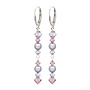 Oorbellen parel Swarovski kristal lila - sterling zilver - ARLIZI 2189 - Grace