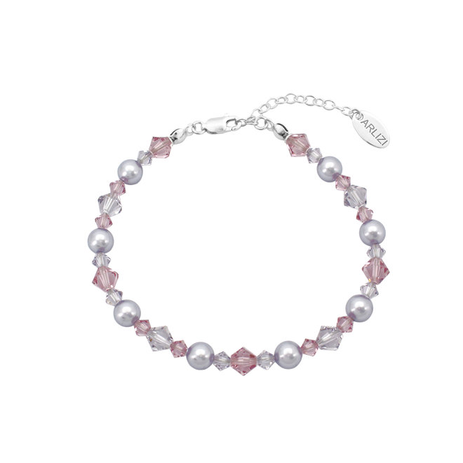 Armband lila Swarovski Perle Kristall - Sterling Silber - ARLIZI 2190 - Grace