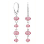 Oorbellen roze Swarovski kristal briolette - sterling zilver - ARLIZI 2202 - Elodie