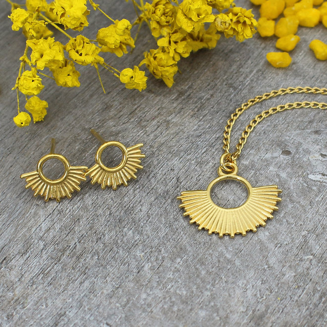 Ketting zon hanger - verguld - ARLIZI 2211 - Kendal