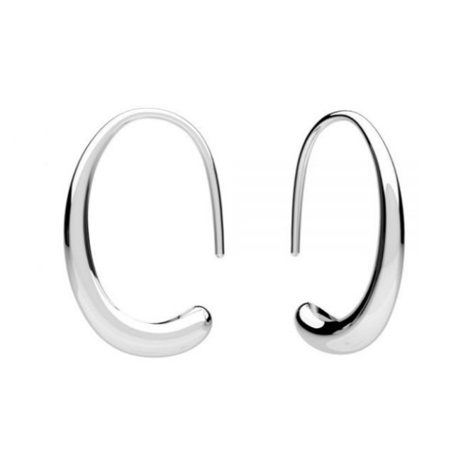 Ohrringe Oval minimalistischer Ohrhänger - Sterling Silber - ARLIZI 2219 - Luna