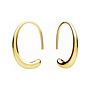 Oorbellen ovaal minimalist hanger - verguld - ARLIZI 2220 - Luna