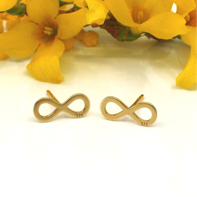 Oorbellen infinity oorstekers - verguld - ARLIZI 2464 - Zoe