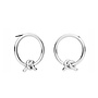 Earrings circle knot ear studs - sterling silver - ARLIZI 2245 - Kendal