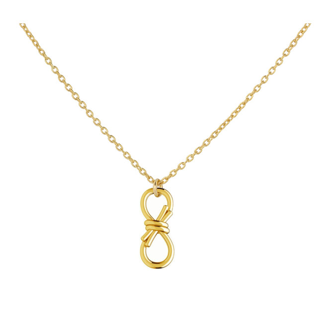 Halskette Undendlichkeitszeichen Knoten Anhänger - Sterling Silber vergoldet - ARLIZI 2248 - Kendal