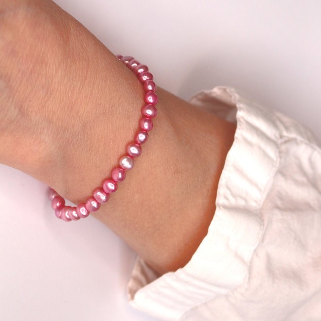 Armband roze zoetwaterparels - sterling zilver - ARLIZI 2214 - Coraline