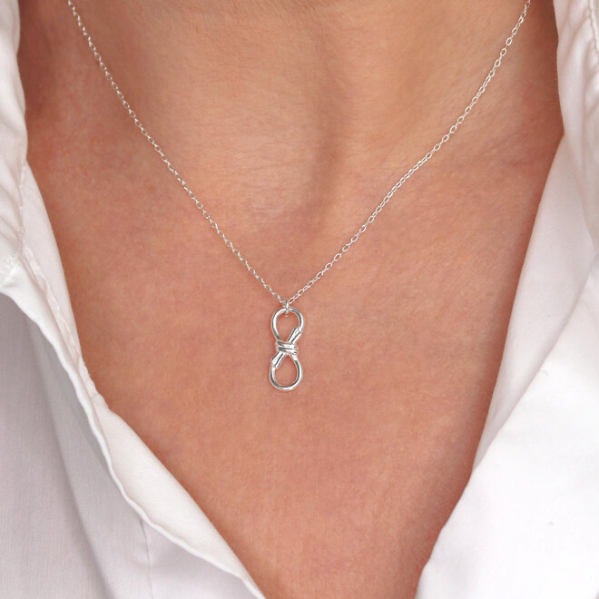 Halskette Undendlichkeitszeichen Knoten Anhänger - Sterling Silber - ARLIZI 2247 - Kendal