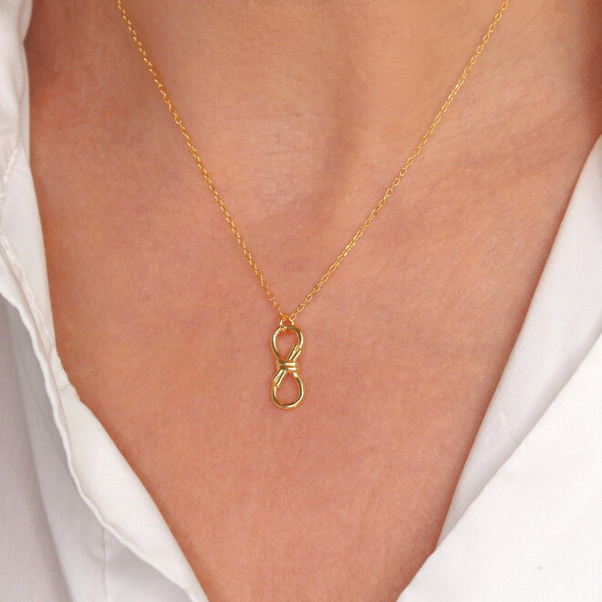 Ketting infinity symbool knoop hanger - verguld - ARLIZI 2248 - Kendal