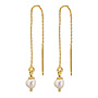 Earrings pull through white freshwater pearl - gold plated - ARLIZI 2230 - Coraline
