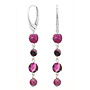 Oorbellen roze vuuragaat kralen - sterling zilver - ARLIZI 2242 - Amelie