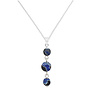 Ketting blauw vuuragaat kralen hanger - sterling zilver - ARLIZI 2236 - Amelie