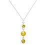 Ketting geel vuuragaat kralen hanger - sterling zilver - ARLIZI 2240 - Amelie