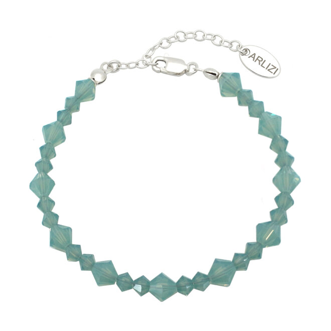 Armband turquoise kristal sterling zilver - 2252