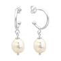 Oorbellen crème zoetwater parel hanger - sterling zilver - ARLIZI 2259 - Coraline