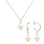 Schmuck Geschenk Set creme Süßwasserperle Anhänger - Sterling Silber - ARLIZI 2261 - Coraline