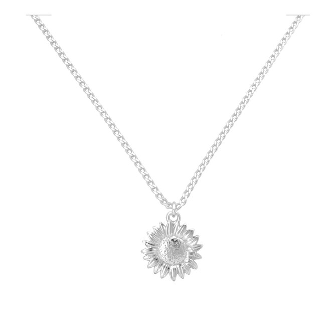 Halskette Sonnenblume Anhänger Sterling Silber - 2217