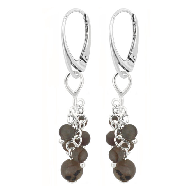 Earrings labradorite sterling silver - 2278