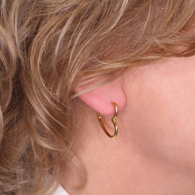 Ohrringe Herz - Sterling Silber vergoldet - ARLIZI 2282 - Luna