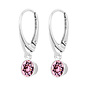 Earrings pink Swarovski crystal pendant - sterling silver - ARLIZI 1780 - Nala