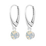 Oorbellen opaal wit Swarovski kristal hanger - sterling zilver - ARLIZI 2068 - Nala
