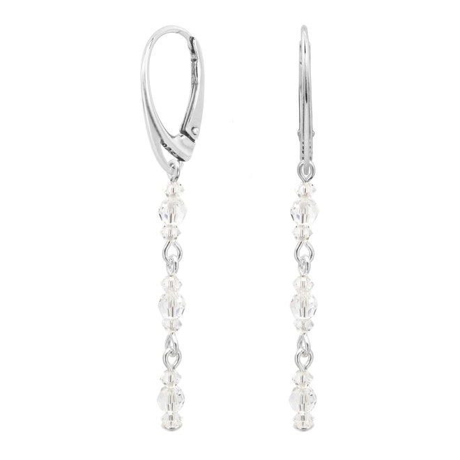Ohrringe Swarovski Kristall Transparent - Sterling Silber - ARLIZI 2196 - Elegance