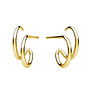 Oorbellen dubbel ring oorstekers - verguld - ARLIZI 2286 - Luna