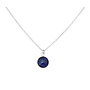 Ketting blauw lapis lazuli cabochon hanger - sterling zilver - ARLIZI 2290 -Joy