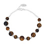 Armband tijgeroog kralen - sterling zilver - ARLIZI 2273 - Amelie