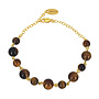 Armband tijgeroog edelsteen kralen - verguld - ARLIZI 2276 - Amelie