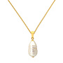 Ketting witte ribbel zoetwater parel hanger - verguld - ARLIZI 2300 - Coraline