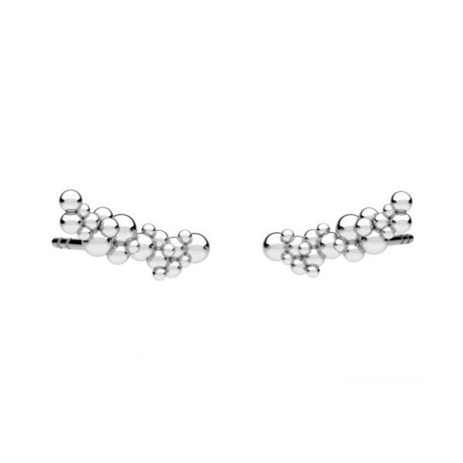 Earrings bubbles ear studs sterling silver - 2301