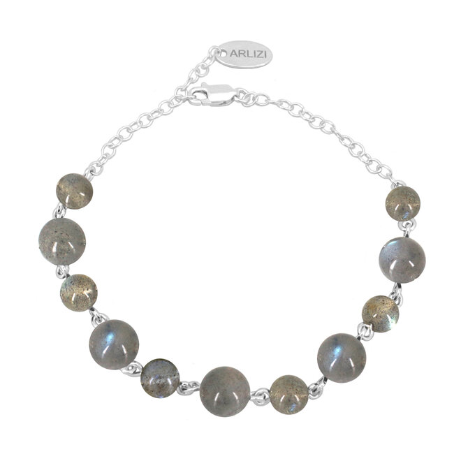Bracelet labradorite beads - sterling silver - ARLIZI 2292 - Amelie