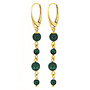 Earrings malachite gemstone bead drops - gold plated - ARLIZI 2311 - Verde