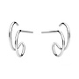 Ohrringe Doppelring Ohrstecker - Sterling Silber - ARLIZI 2285 - Luna