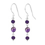 Ohrringe Amethyst Perlen Ohrhänger - Sterling Silber - ARLIZI 2326 - Nikki