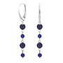 Oorbellen lapis lazuli kralen oorhangers - sterling zilver - ARLIZI 2328 - Allegra