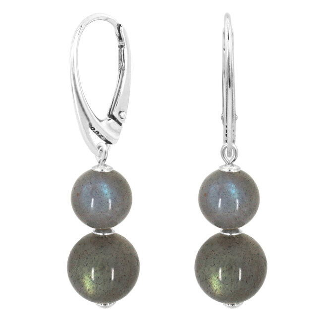 Ohrringe Labradorit Perlen Anhänger - Sterling Silber - ARLIZI 2332 - Tess